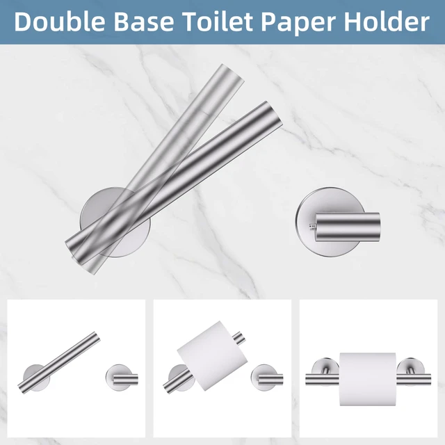 Alt view image 5 of 7 - Brushed Nickel Towel Bar Bathroom Hardware Accessories Set, 10 Pieces Upgraded Toilet Paper Holder 23.6 Inch Towel Rack for Bathroom Wall Mounted Stainless Steel Bathroom Set
