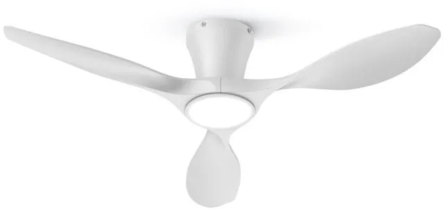Main image of Ceiling Fans with Lights,42 inch Modern Low Profile Ceiling Fan with Light and Remote Control, Flush Mount, 3CCT, White Ceiling Fan for Bedroom Living Room and Patio
