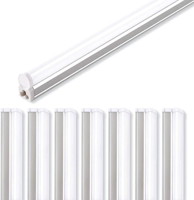 Main image of LED T5 Shop Light 4FT, 2200lm, 4000K Cool White, 20W, 8 Packs Linkable Shop Lights, Ceiling and Under Cabinet Light, Tube Lights for Garage Warehouse Workshop Basement, ETL Listed