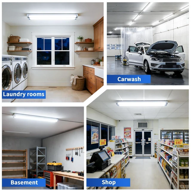 Alt view image 7 of 7 - 4FT T8 LED Type A+B Tube Light Bulbs, 24W 5000K 3200LM, Plug and Play or Ballast Bypass, 4 Foot T12 LED Replacement for Flourescent Tubes, Dual-end Power, Clear, Warehouse Shop Lights (6-Pack)