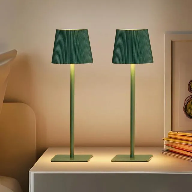Alt view image 7 of 7 - 4 Pack Cordless Table Lamp,6000mAh Rechargeable Battery Operated Desk Lamp,Two Adjustable Heights,Waterproof, Touch Control & 3 Color Stepless Dimming for Restaurant/Bedroom/Bars/Outdoor (Green)