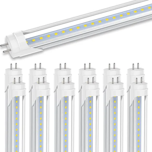 Main image of 3FT LED Tube Light, Type A+B, 5000K Daylight, 12 Pack 14W(30W Equiv.), 1600LM, F25T8/F30T12 LED Replacement, Double-Ended Power, Clear Cover, ETL Listed