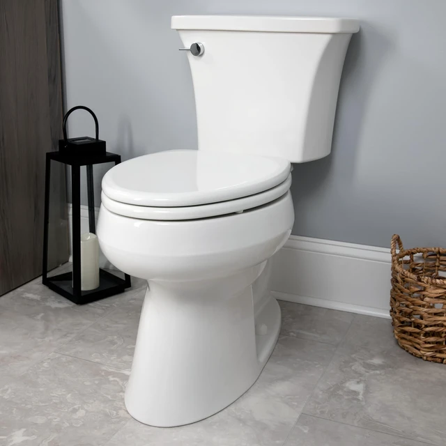 Alt view image 7 of 7 - Linden Slow Close Toilet Seat, Non Slip Heavy Duty Wood, Easy Install, Made in USA, Elongated, White, 2 Pack