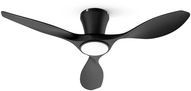 Main image of Ceiling Fans with Lights,42 inch Modern Low Profile Ceiling Fan with Light and Remote Control, Flush Mount, 3CCT, Black Ceiling Fan for Bedroom Living Room and Patio