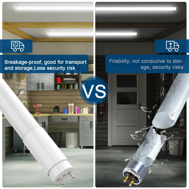 Alt view image 6 of 7 - 10Pack T8 LED Bulbs 4 Foot, 4FT Fluorescent Replacement, Type A+B,14W 2450LM 4000K Neutral White, Plug & Play or Ballast Bypass, G13, T8 T10 T12 LED Replacement, Frosted Cover