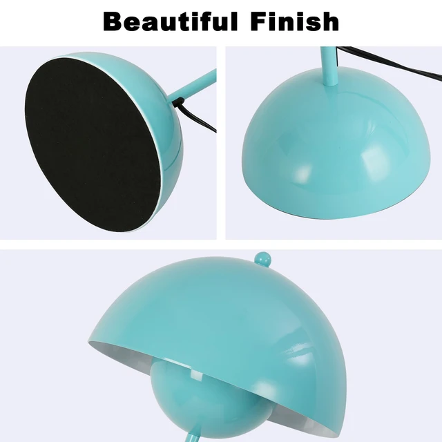 Alt view image 5 of 6 - Mid-Century Modern Metal Bud Floor Lamp for Home and Office, Turquoise Indirect lighting, fits narrow spaces,fit for bedroom, living room & office, match with modern, industrial, farmhouse decor