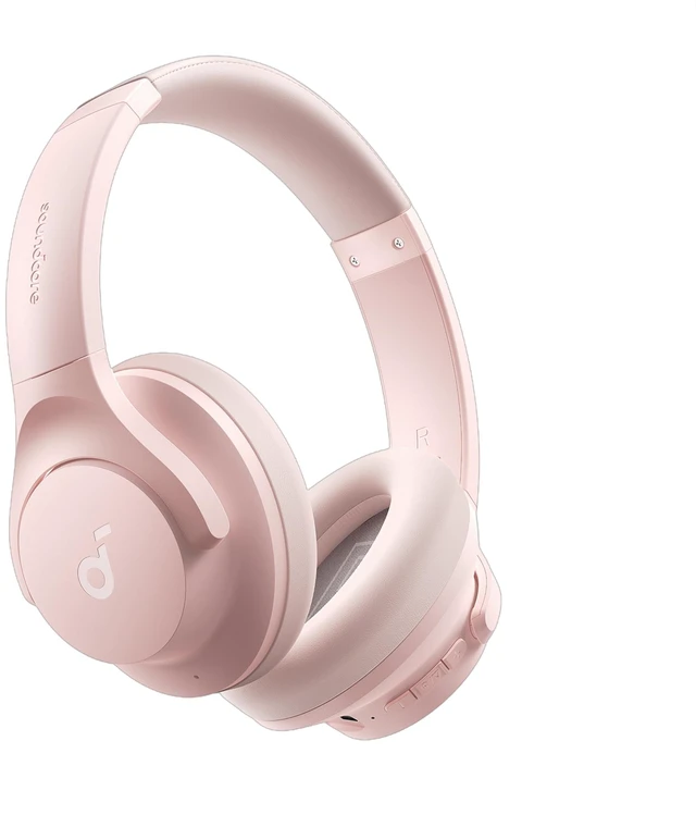 Main image of by Anker Q20i Hybrid Active Noise Cancelling Headphones, Pink Over-Ear, Bluetooth, 40H ANC Playtime, Hi-Res Audio, Big Bass, Transparency Mode, Customize via App, Travel, Home, Office