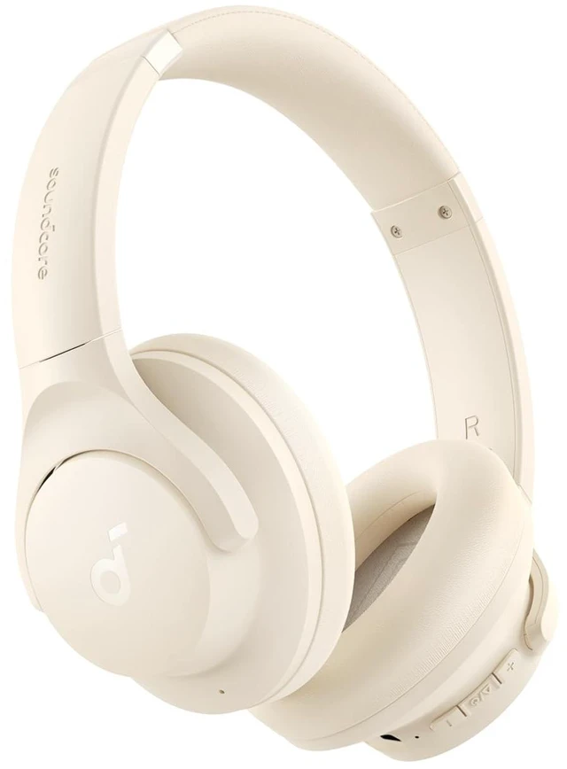 Main image of by Anker Q20i Hybrid Active Noise Cancelling Headphones, White Over-Ear, Bluetooth, 40H ANC Playtime, Hi-Res Audio, Big Bass, Transparency Mode, Customize via App, Travel, Home, Office