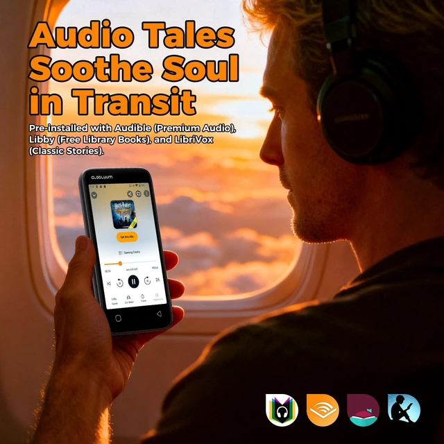 Alt view image 6 of 7 - MP3 Player with Bluetooth and WiFi, Spotify Compatible, Music Player 96GB Streaming Music, Audible Support, Android 14 System, 4" Touchscreen, Family Friendly, Parental Controls, Black Gold