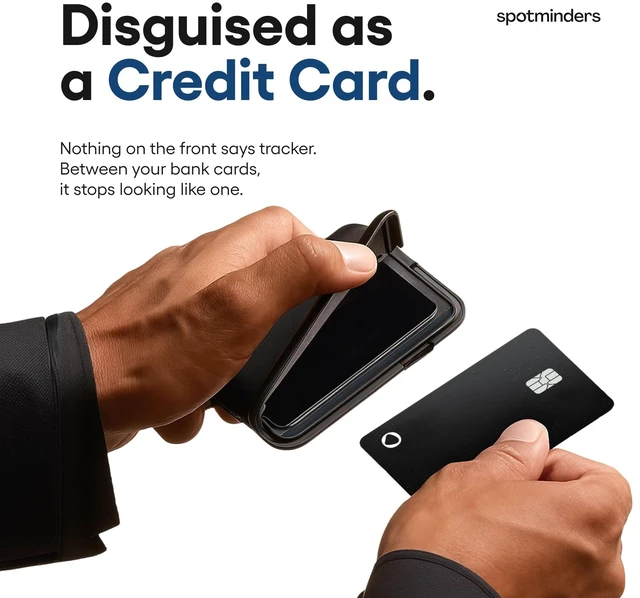 Alt view image 2 of 7 - SPOTMINDERS Apple MFi Certified Credit Card Wallet Tracker PRO 4-Pack (iOS Only) Works with Apple Find My Rechargeable Tracking Card for Wallet IP68 0.07in Slim iPhone Item Finder for Luggage or Car