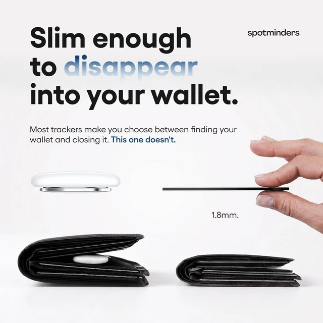 Alt view image 4 of 7 - SPOTMINDERS Apple MFi Certified Credit Card Wallet Tracker PRO 4-Pack (iOS Only) Works with Apple Find My Rechargeable Tracking Card for Wallet IP68 0.07in Slim iPhone Item Finder for Luggage or Car