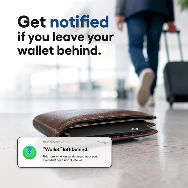 Alt view image 7 of 7 - SPOTMINDERS Apple MFi Certified Credit Card Wallet Tracker PRO 4-Pack (iOS Only) Works with Apple Find My Rechargeable Tracking Card for Wallet IP68 0.07in Slim iPhone Item Finder for Luggage or Car