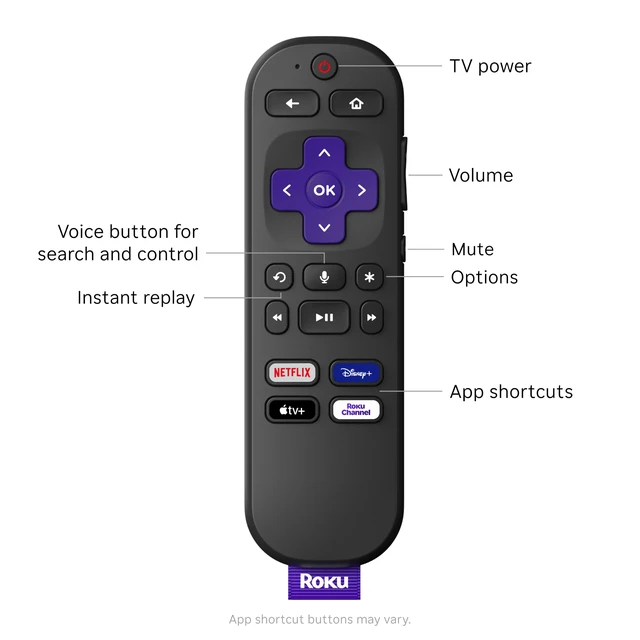 Alt view image 5 of 7 - Voice Remote, Replacement TV Remote Control Voice Control, Simple Setup, & Pre-Set App Shortcuts - Compatible with TV, Players, & Audio Devices