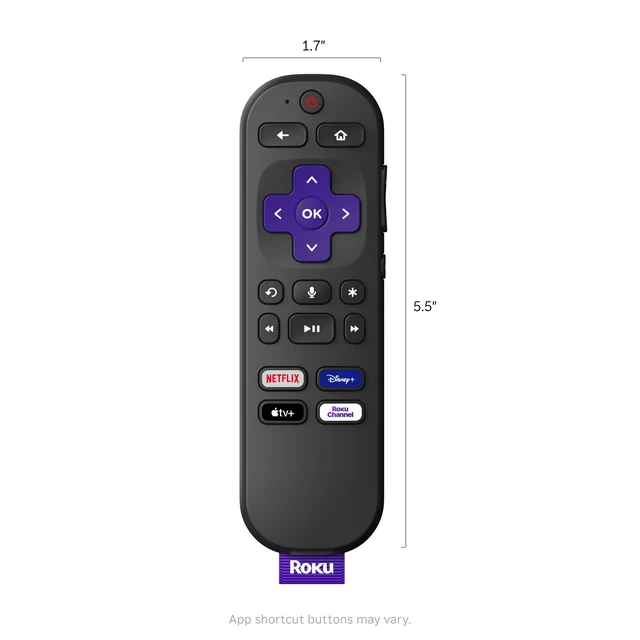 Alt view image 7 of 7 - Voice Remote, Replacement TV Remote Control Voice Control, Simple Setup, & Pre-Set App Shortcuts - Compatible with TV, Players, & Audio Devices