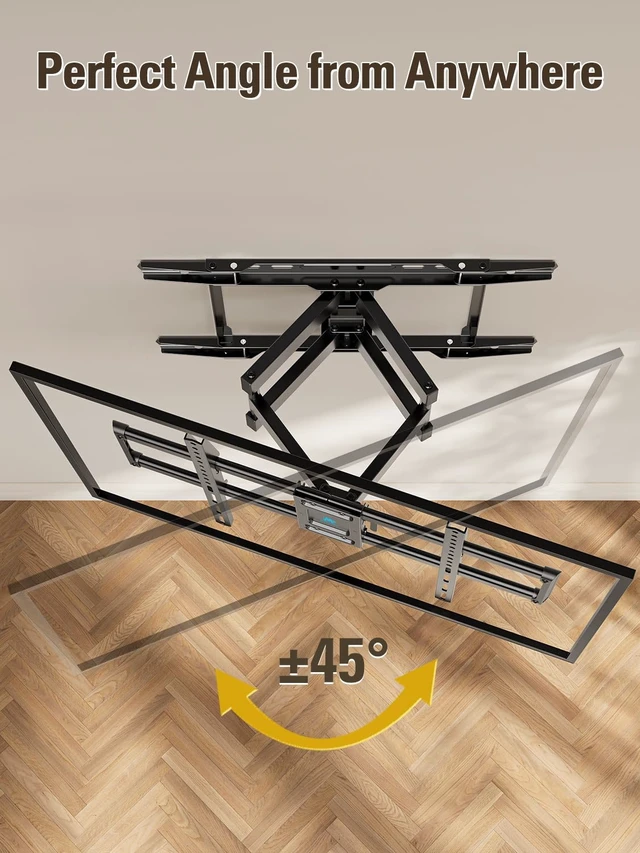 Alt view image 3 of 7 - TV Wall Mount for Most 42-84 Inch TVs, Full Motion TV Mount UL Listed Premium TV Bracket with Articulating Arms, Max VESA 600x400mm and 110LBS, Fits 16", 18", 24" Studs, MD2296-24K