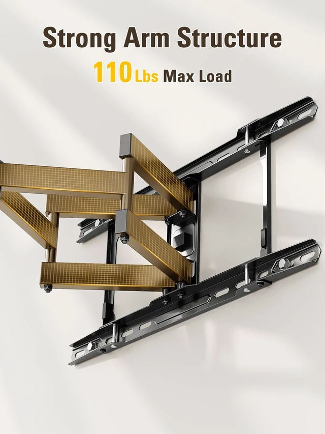Alt view image 2 of 7 - TV Wall Mount for Most 42-84 Inch TVs, Full Motion TV Mount UL Listed Premium TV Bracket with Articulating Arms, Max VESA 600x400mm and 110LBS, Fits 16", 18", 24" Studs, MD2296-24K