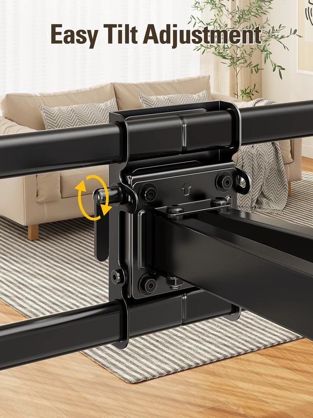 Alt view image 5 of 7 - TV Wall Mount for Most 42-84 Inch TVs, Full Motion TV Mount UL Listed Premium TV Bracket with Articulating Arms, Max VESA 600x400mm and 110LBS, Fits 16", 18", 24" Studs, MD2296-24K