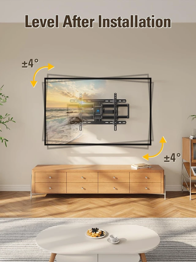 Alt view image 6 of 7 - TV Wall Mount for Most 42-84 Inch TVs, Full Motion TV Mount UL Listed Premium TV Bracket with Articulating Arms, Max VESA 600x400mm and 110LBS, Fits 16", 18", 24" Studs, MD2296-24K