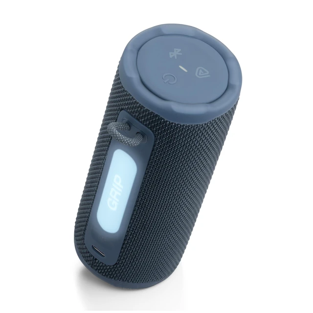 Alt view image 2 of 7 - Grip Portable Bluetooth Speaker, Waterproof, Ambient Light - Blue Up to 14 Hr Playtime, AI Sound Boost, IP68 Waterproof And Dustproof, Drop-Proof, App Control, Ideal For Outdoor And Travel