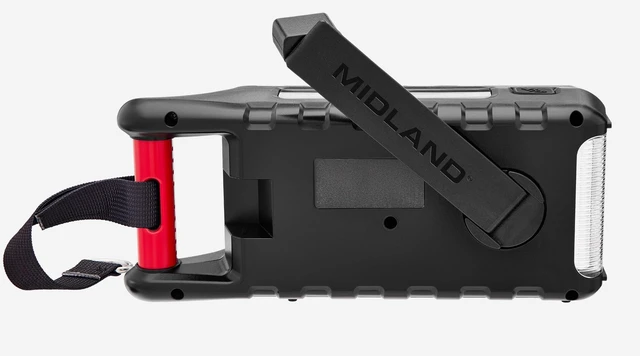Alt view image 7 of 7 - ER310PRO, Portable Emergency Bluetooth Weather AM/FM Radio 10,000 mAh Power Bank - Multiple Power Sources, SOS Flashlight, Ultrasonic Rescue Dog Siren, & NOAA Weather (Red/Black)