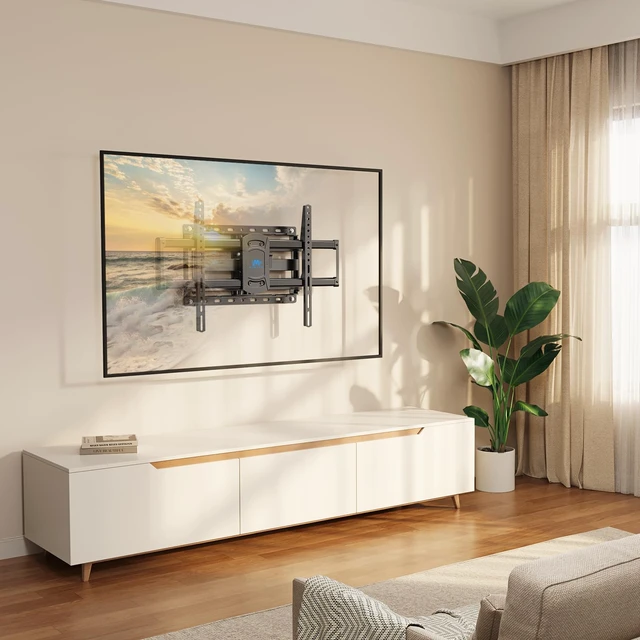 Alt view image 6 of 7 - Full Motion TV Wall Mount for 42-90 Inch TV up to 154lbs TV Bracket with Swivel and Tilt, Articulating Dual Arms, Fits 16inch Studs, Max VESA 600X400 mm, MD2617