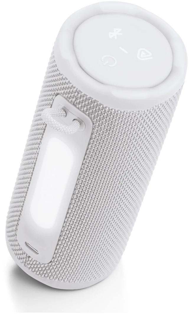 Alt view image 2 of 7 - Grip Portable Bluetooth Speaker, Waterproof, Ambient Light - White Up to 14 Hr Playtime, AI Sound Boost, IP68 Waterproof And Dustproof, Drop-Proof, App Control, Ideal For Outdoor And Travel