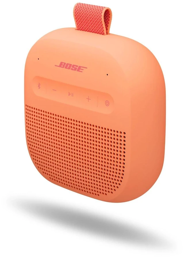 Alt view image 4 of 6 - SoundLink Micro Portable Bluetooth Speaker (2nd Gen), Wireless Outdoor Speaker, Up to 12 Hours Battery Life, Waterproof and Dustproof, Sunset Peach - Limited Edition Color
