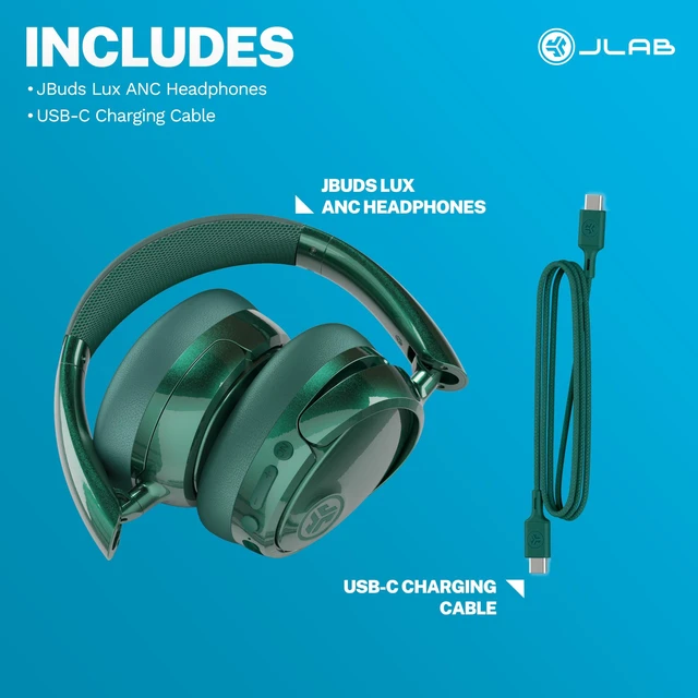 Alt view image 7 of 7 - JBuds Lux ANC Jelle Wireless Over-Ear Headphones, Fir Sure
