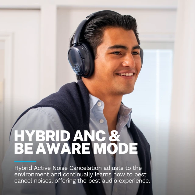 Alt view image 3 of 7 - JBuds Lux ANC Jelle Wireless Over-Ear Headphones, Royal Caviar