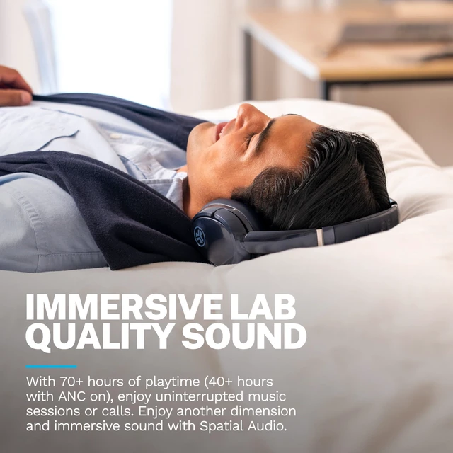 Alt view image 2 of 7 - JBuds Lux ANC Jelle Wireless Over-Ear Headphones, Royal Caviar