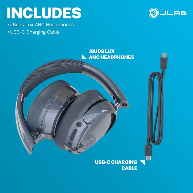 Alt view image 7 of 7 - JBuds Lux ANC Jelle Wireless Over-Ear Headphones, Royal Caviar