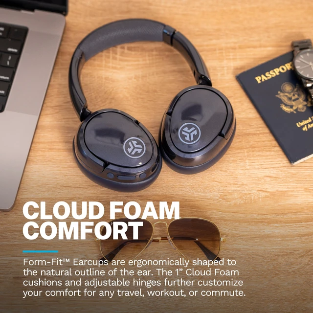 Alt view image 4 of 7 - JBuds Lux ANC Jelle Wireless Over-Ear Headphones, Royal Caviar