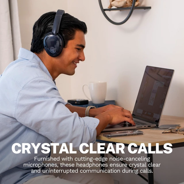 Alt view image 6 of 7 - JBuds Lux ANC Jelle Wireless Over-Ear Headphones, Royal Caviar