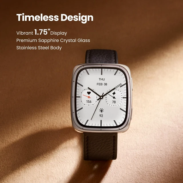 Alt view image 3 of 7 - Active 2 Premium Smart Watch 1.75" Sapphire Glass, GPS, iOS/Android 44mm, 10-Day Battery, Water-Resistant, AMOLED Display, Heart & Sleep Monitor, HYROX Mode, Leather + Sport Strap
