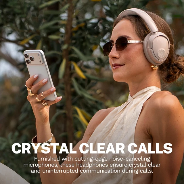 Alt view image 6 of 7 - JBuds Lux ANC Jelle Wireless Over-Ear Headphones, Pearl Next Door