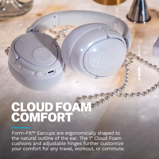 Alt view image 4 of 7 - JBuds Lux ANC Jelle Wireless Over-Ear Headphones, Pearl Next Door