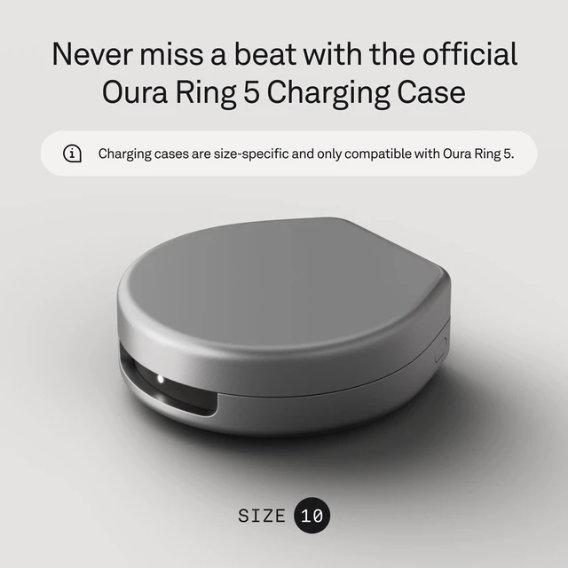 Alt view image 2 of 7 - Ring 5 Official Charging Case - Size 10 Up to a Month of Battery Life, USB-C Cord Compatible