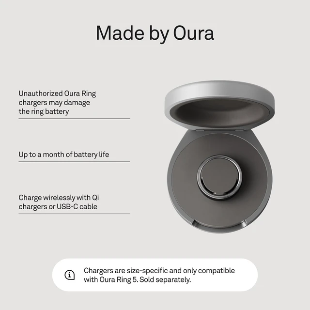 Alt view image 3 of 7 - Ring 5 Official Charging Case - Size 11 Up to a Month of Battery Life, USB-C Cord Compatible