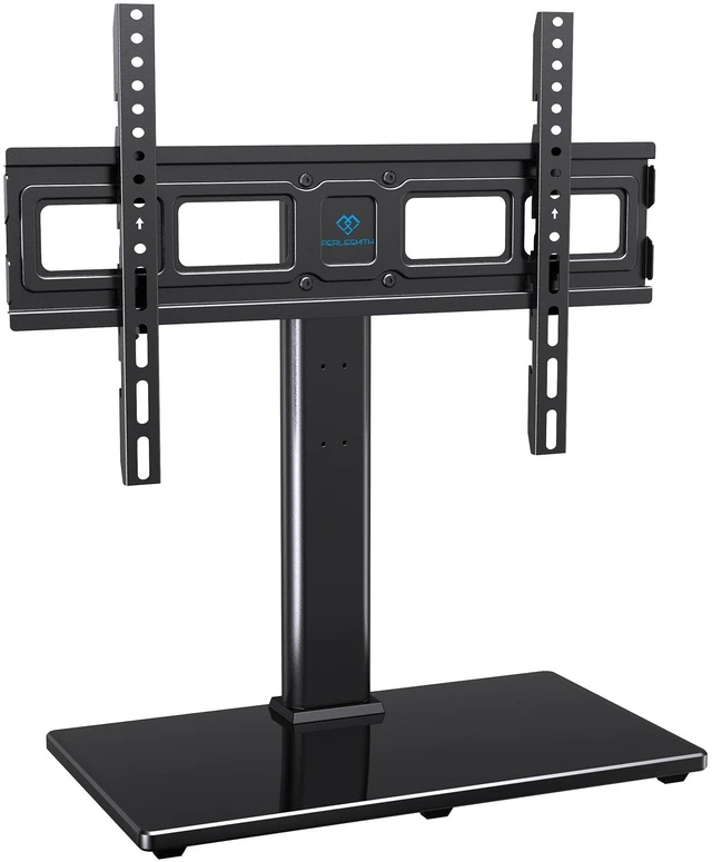 Main image of Swivel Universal TV Stand Mount for 32-86 Inch LCD OLED Flat/Curved Screen TVs up to 99lbs-Height Adjustable Table Top TV Stand/Base with Tempered Glass Base&Wire Management,VESA 600x400mm