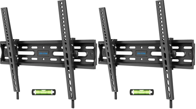 Main image of UL Listed Tilting Low Profile TV Wall Mount - Holds Most 26-60 Inch TVs Up to 99 lbs, Quick Release Lock, Max VESA 400x400mm, Fits 8''-16'' Studs - by (Pack of 2)
