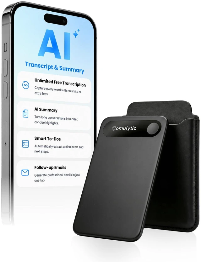 Main image of Note Pro AI Voice Recorder, AI Meeting Recorder and Note Taker 113 Languages, 3mm Ultra-Slim Design for Meetings, Calls, Lectures and Interviews, Unlimited Transcription with Starter Plan