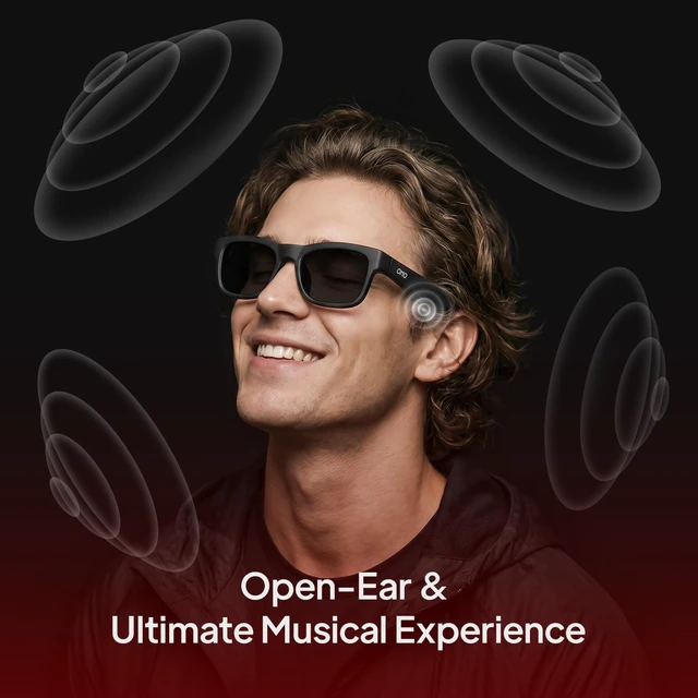 Alt view image 2 of 7 - Open Ear Smart Glasses, UV400 Z87.1 Lightweight Bluetooth Sunglasses Up to 10H Playtime, Hands-Free Calling, Music Playback, Voice Control, Polarized Lens, Unisex for Daily Wear & Outdoor Sports