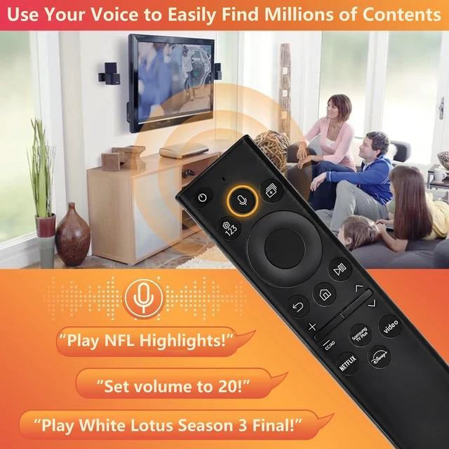 Alt view image 4 of 7 - Replacement for Samsung TV Remote, for All 2019-2026 Samsung Remote Control for Smart TV with Voice Control. 2-Year