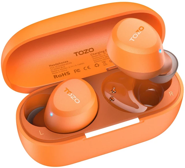 Main image of A1 Wireless Earbuds Bluetooth 5.3 Light Weight in Ear Headphones IPX5 Waterproof,2 Mics for AI Calls,Immersive Premium Sound Bass Headset with Charging Case,32 EQ via App Orange