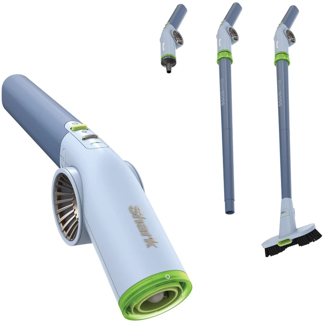 Main image of BlastBoss, All-in-One Air Blasting System with BlastBroom, AB2111BL Precision Nozzle, Extension Wand, Indoor/Outdoor Cleaning, 0-190 MPH, Cordless Handheld Blower, Rechargeable, Sky