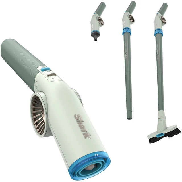 Main image of BlastBoss, All-in-One Air Blasting System with BlastBroom, AB2111GN Precision Nozzle, Extension Wand, Indoor/Outdoor Cleaning, 0-190 MPH, Cordless Handheld Blower, Rechargeable, Sage