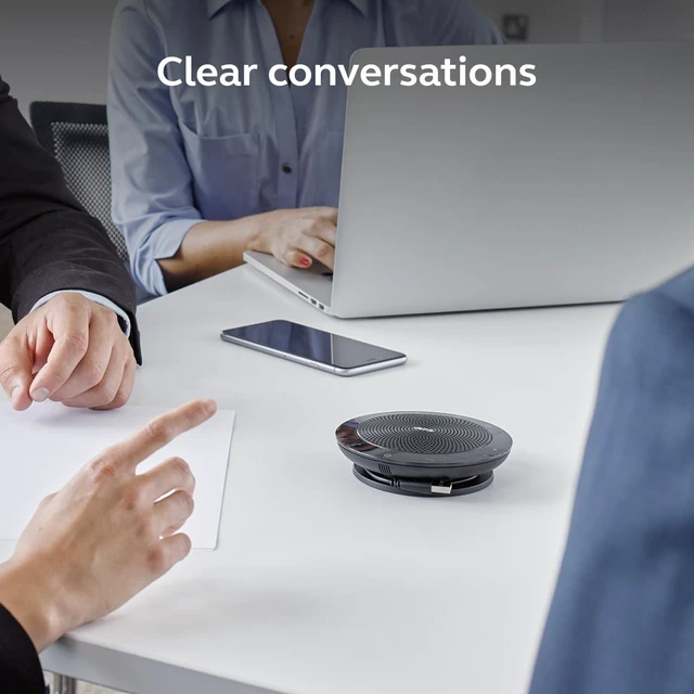 Alt view image 6 of 7 - Speak 510 (2025 Edition) Portable USB Bluetooth Speaker, Black Portable Speakerphone, USB or Bluetooth, Crystal-Clear Sound, Works with Microsoft Teams, Google Meet, Zoom