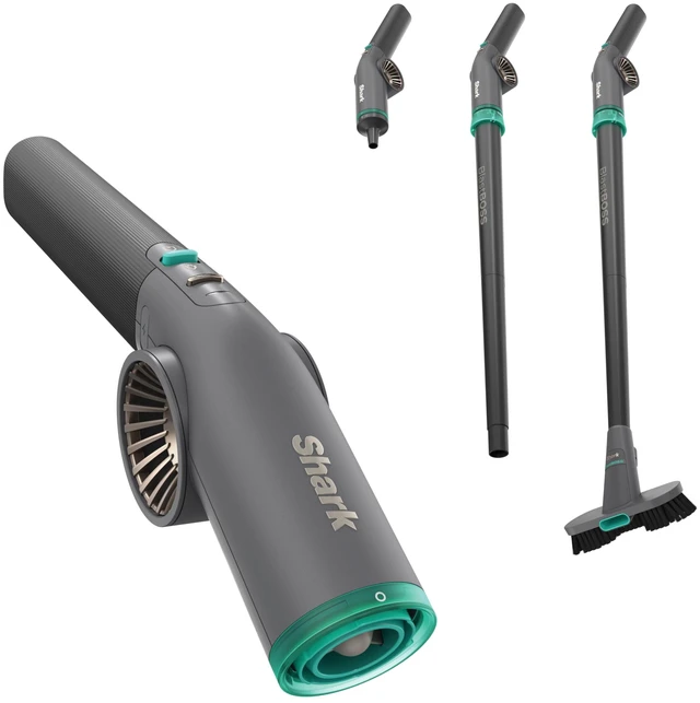 Main image of BlastBoss, All-in-One Air Blasting System with BlastBroom, AB2111 Precision Nozzle, Extension Wand, Indoor/Outdoor Cleaning, 0-190 MPH, Cordless Handheld Blower, Rechargeable, Charcoal