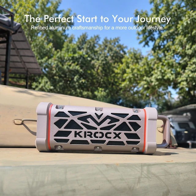 Alt view image 5 of 7 - TRAVOR Premium Magnetic Bluetooth Speaker for Patio, Boat & Outdoor All-Aluminum Refined Finish with Magnetic Mount for Boat & Golf Cart, IP68 Waterproof, 25H Playtime for Patio Marine & Beach