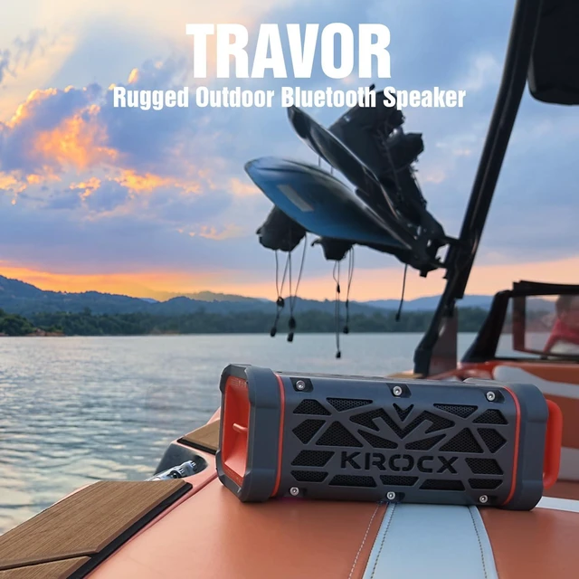 Alt view image 2 of 7 - TRAVOR Rugged Magnetic Bluetooth Speaker for Golf Cart & Outdoor All-Aluminum Body with Magnetic Mount Built for Golf Carts, RVs, Boats, IP68 Waterproof, 25H Playtime for Camping, Jobsite